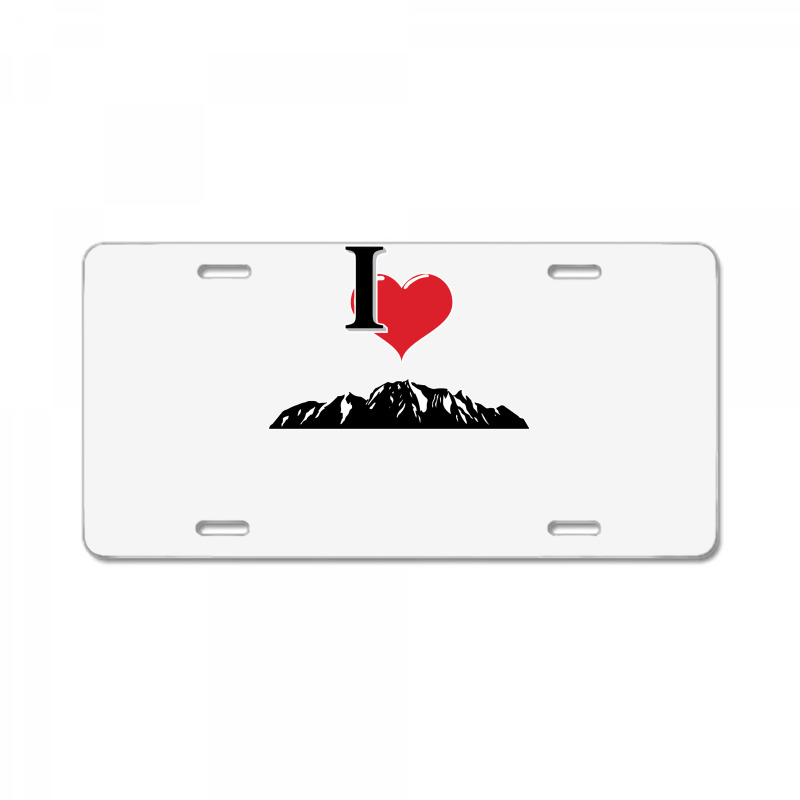 I Love Mountains Climbing Mountain Outdoors Nature License Plate | Artistshot