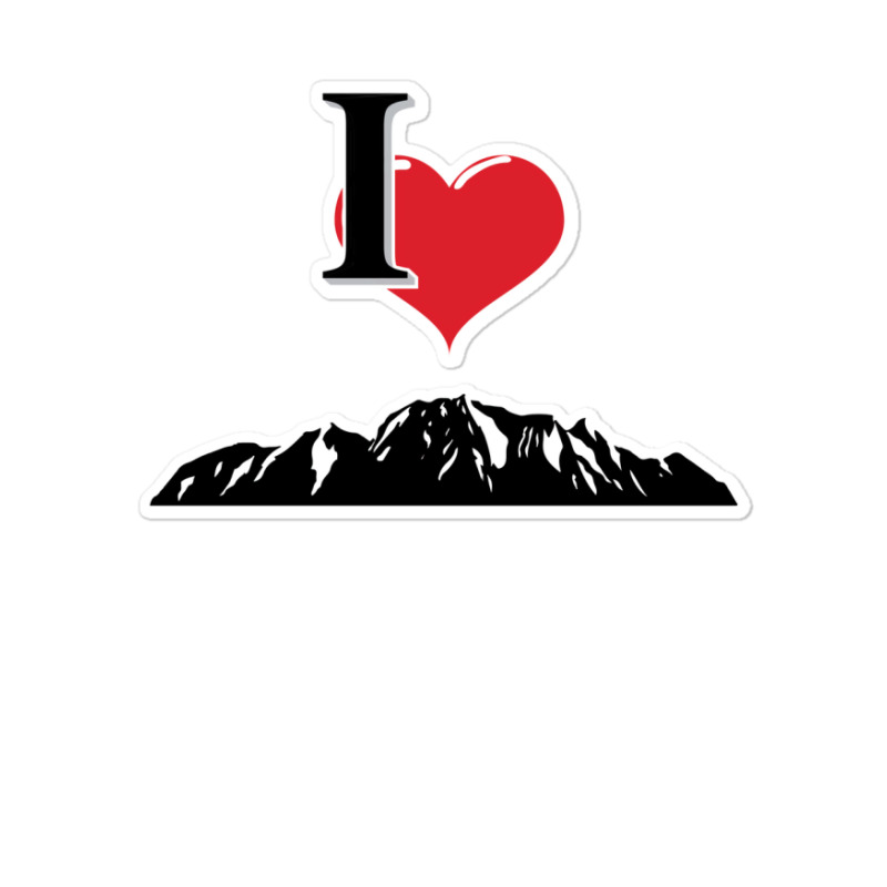 I Love Mountains Climbing Mountain Outdoors Nature Sticker | Artistshot