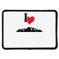 I Love Mountains Climbing Mountain Outdoors Nature Rectangle Patch | Artistshot