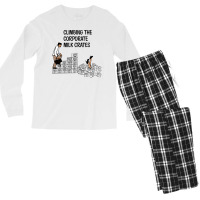 Climbing The Corporate Milk Crates Hipster Men's Long Sleeve Pajama Set | Artistshot