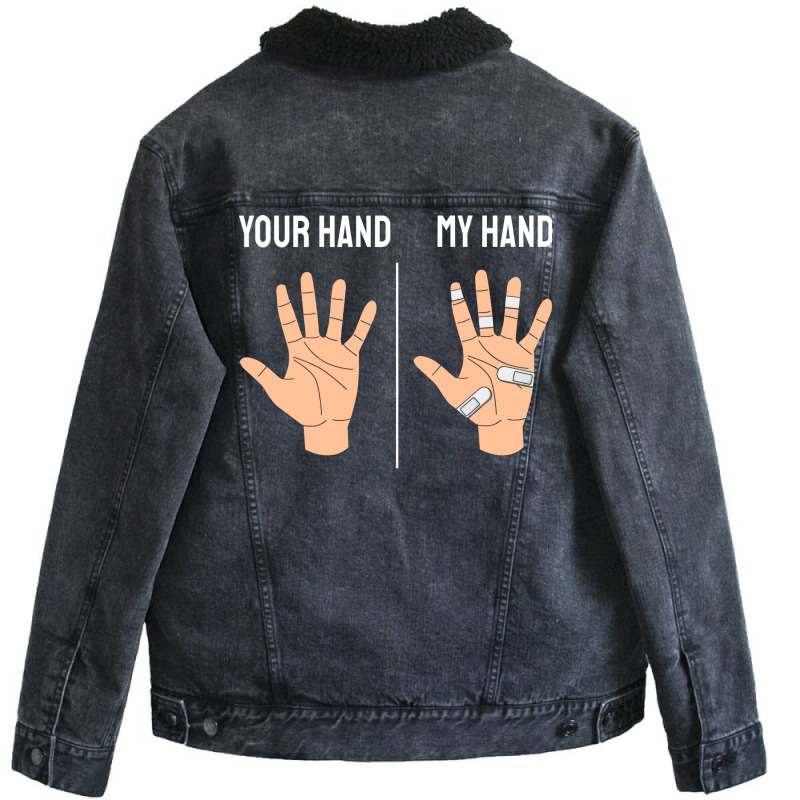 Climbing Climber Climbing Hands Fingers Quote Unisex Sherpa-lined Denim Jacket | Artistshot