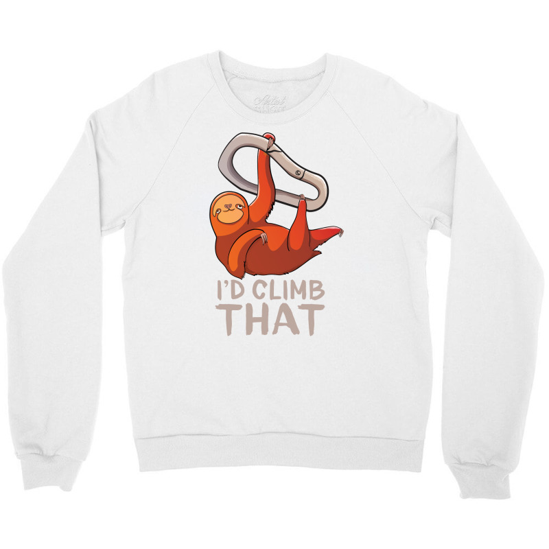 Funny Sloth Bouldering Gift For Rock Climbers Red Crewneck Sweatshirt | Artistshot