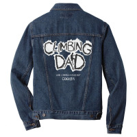 Climbing Dad Shirt Gift Men Denim Jacket | Artistshot