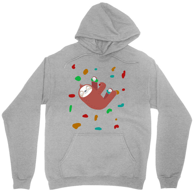 Colorful Sloth Climber Climbing Boulder Wall Cute Unisex Hoodie | Artistshot