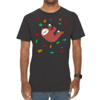 Colorful Sloth Climber Climbing Boulder Wall Cute Vintage T-shirt | Artistshot