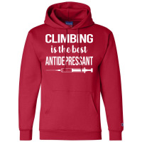 Antidepressant Climbing Climb Climber Girl Champion Hoodie | Artistshot