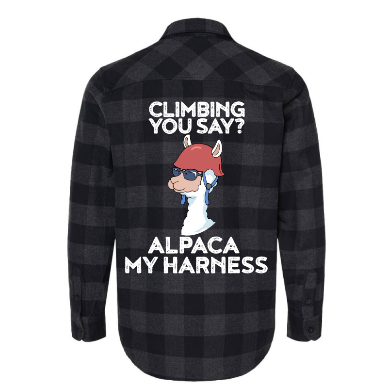 Climbing Alpaca My Harness Funny Sport Gift Boy Flannel Shirt | Artistshot