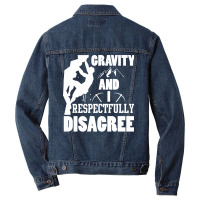 Funny Rock Climbing Lover Gifts Rock Climber Sayin Men Denim Jacket | Artistshot