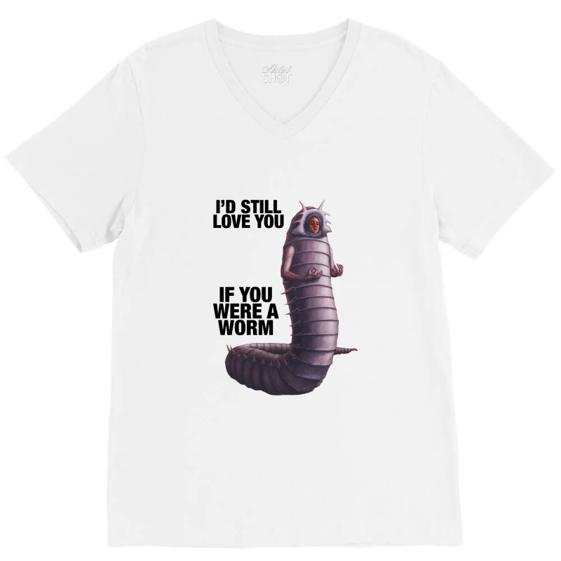 Were A Worm V-Neck Tee by larrybattle | Artistshot