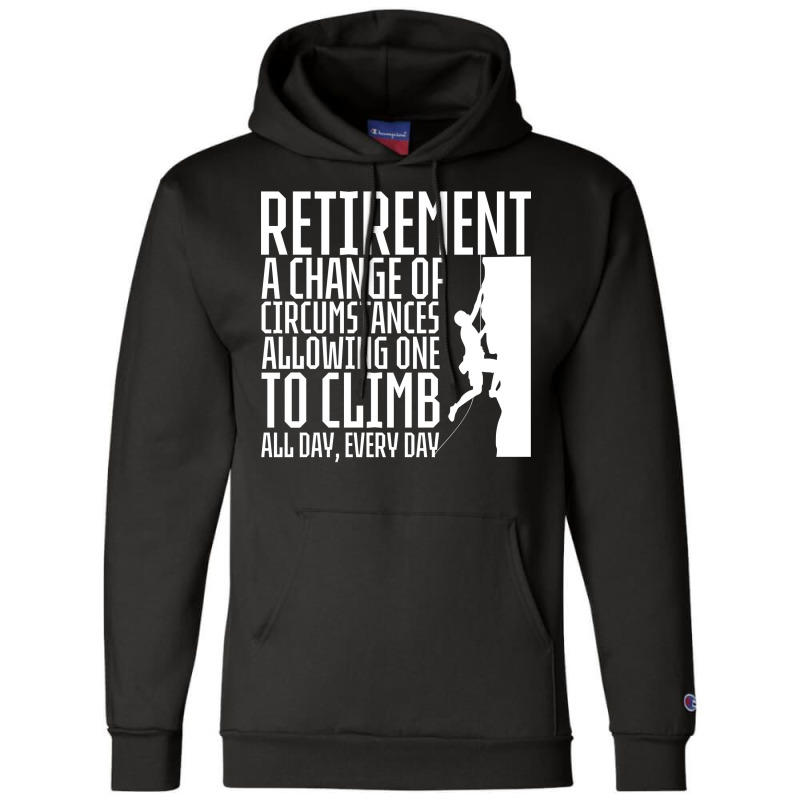 Retirement Rock Climbing 80s Champion Hoodie | Artistshot