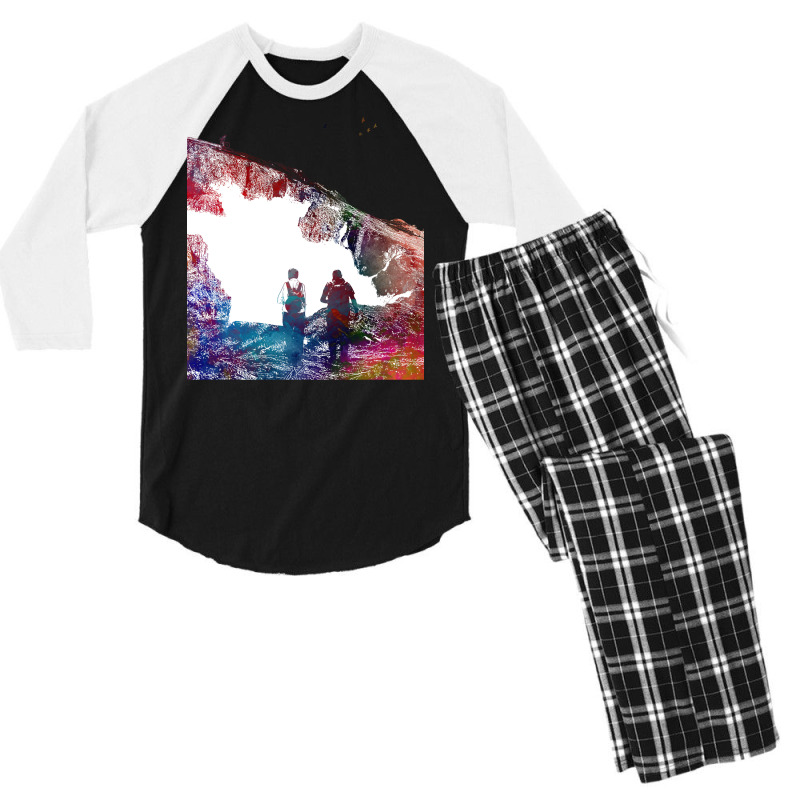 Mountaineer Climbing Sport Art Mountaineer Climbin Men's 3/4 Sleeve Pajama Set | Artistshot