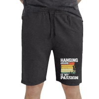 Hanging Around Is My Passion Funny Climbing Hippie Vintage Short | Artistshot