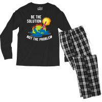 Be The Solution Climate Change Crisis Yellow Men's Long Sleeve Pajama Set | Artistshot