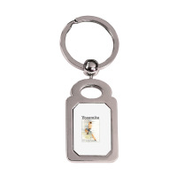 Yosemite Free Styling Girl Silver Rectangle Keychain | Artistshot