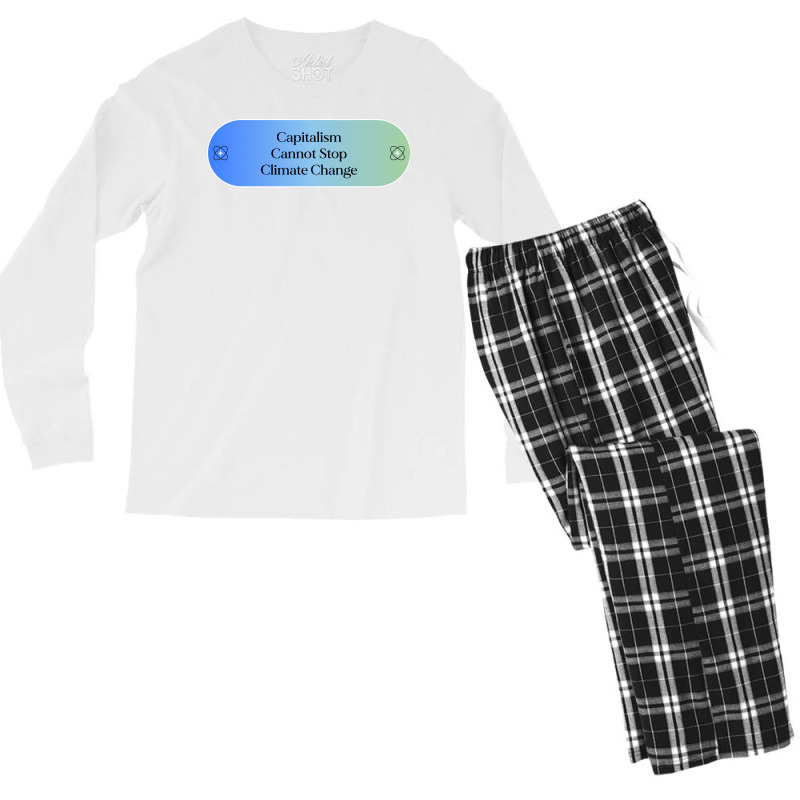 Capitalism Cannot Stop Climate Change Hipster Men's Long Sleeve Pajama Set | Artistshot