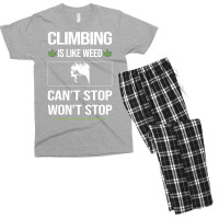 Funny Cant Stop Climbing Climb Climber Hippie Men's T-shirt Pajama Set | Artistshot