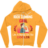 Rock Climbing Girl Like A Normal Girl But Cooler R Zipper Hoodie | Artistshot