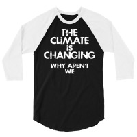 Climate Change Denial Love 3/4 Sleeve Shirt | Artistshot