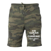 Climate Change Denial Love Fleece Short | Artistshot