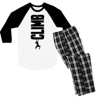 Climb Rock Climbing Bouldering Vintage Vertical Cl Men's 3/4 Sleeve Pajama Set | Artistshot