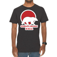 Climate Change Polar Bear Nature Saying Gift Stars Vintage T-shirt | Artistshot