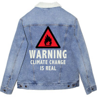 Climate Change Is Real Cute Nostalgia Unisex Sherpa-lined Denim Jacket | Artistshot