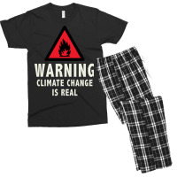 Climate Change Is Real Cute Nostalgia Men's T-shirt Pajama Set | Artistshot