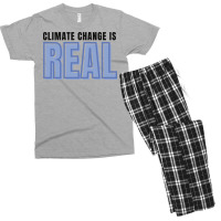 Climate Change Is Real Love Men's T-shirt Pajama Set | Artistshot