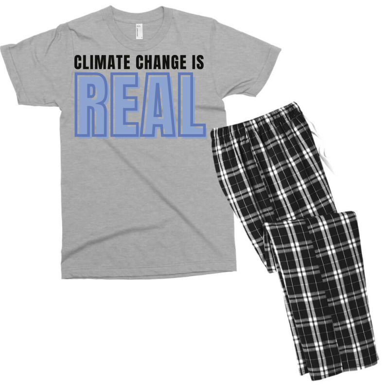 Climate Change Is Real Love Men's T-shirt Pajama Set | Artistshot