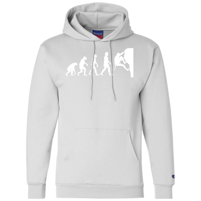 Climbing Evolution Climber Bouldering Aesthetic Champion Hoodie | Artistshot