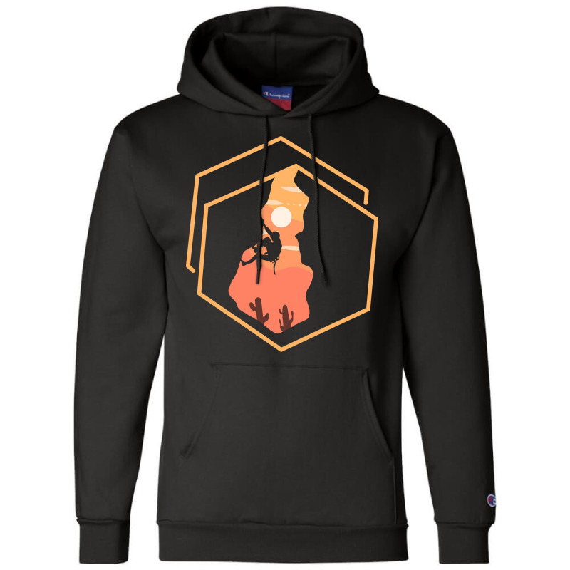 Retro Climber Sunset Climbing Summit Bouldering Su Champion Hoodie | Artistshot