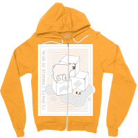 Climate Change Is Real Save The Polar Bears Hipste Zipper Hoodie | Artistshot