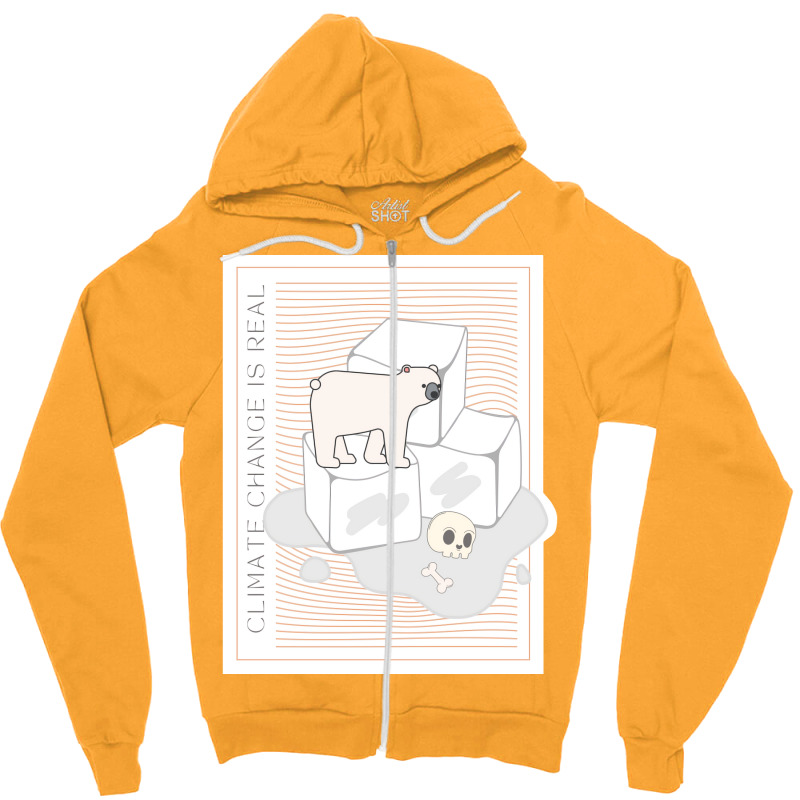 Climate Change Is Real Save The Polar Bears Hipste Zipper Hoodie | Artistshot