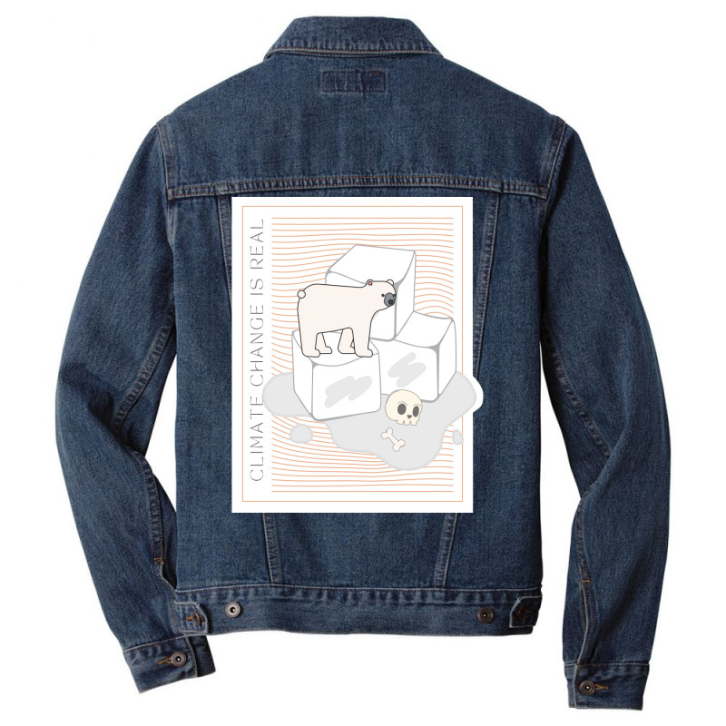 Climate Change Is Real Save The Polar Bears Hipste Men Denim Jacket | Artistshot