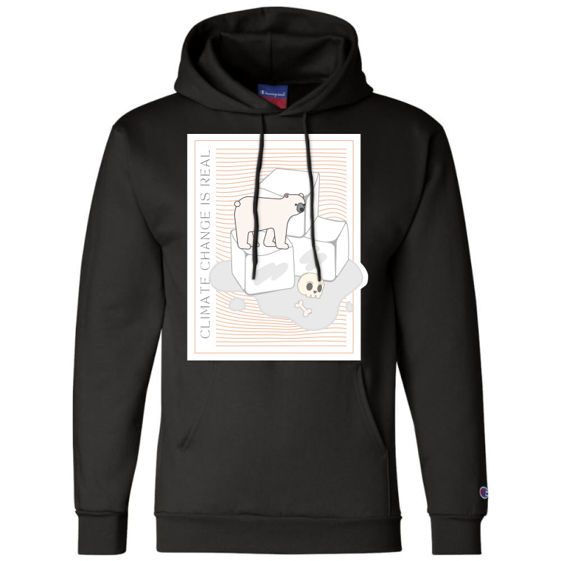 Climate Change Is Real Save The Polar Bears Hipste Champion Hoodie | Artistshot