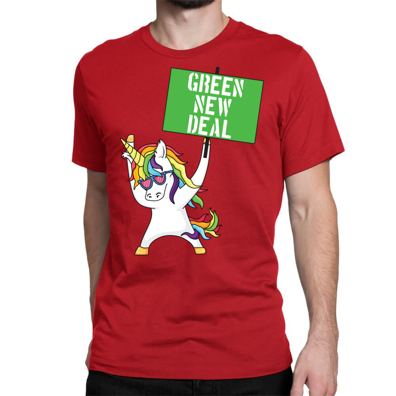 Green New Deal Unicorn Activist Socialist Equity C Classic T-shirt | Artistshot