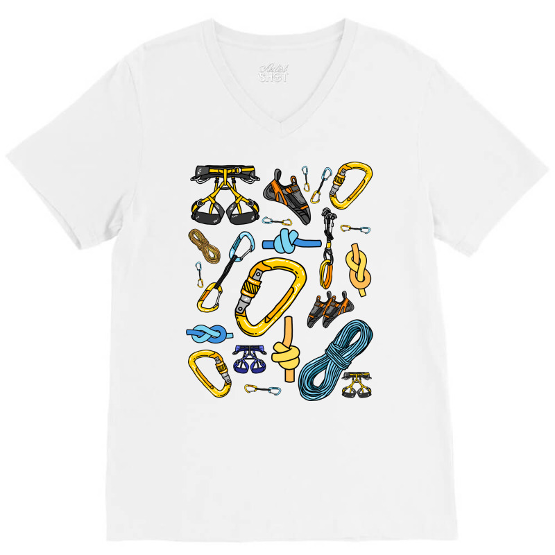 Climbing Gear Boy V-neck Tee | Artistshot