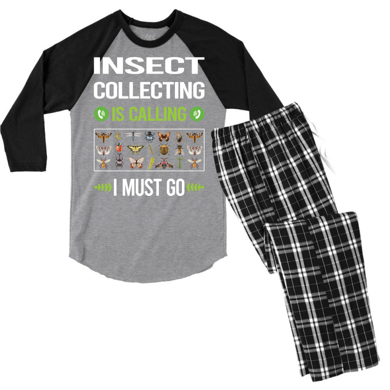 It Is Calling I Must Go Insect Collecting Retro Men's 3/4 Sleeve Pajama Set | Artistshot