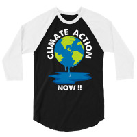 Global Warming Crisis Climate Action Now Retro 3/4 Sleeve Shirt | Artistshot