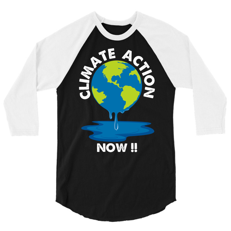 Global Warming Crisis Climate Action Now Retro 3/4 Sleeve Shirt | Artistshot