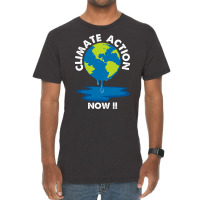 Global Warming Crisis Climate Action Now Retro Vintage T-shirt | Artistshot