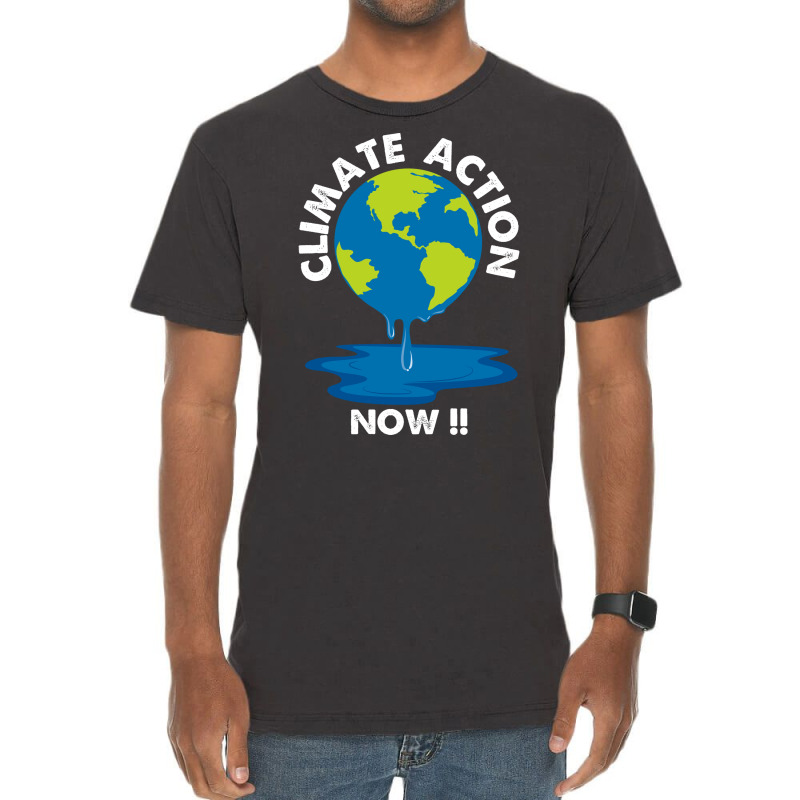 Global Warming Crisis Climate Action Now Retro Vintage T-shirt | Artistshot