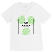 Go Green Girl V-neck Tee | Artistshot