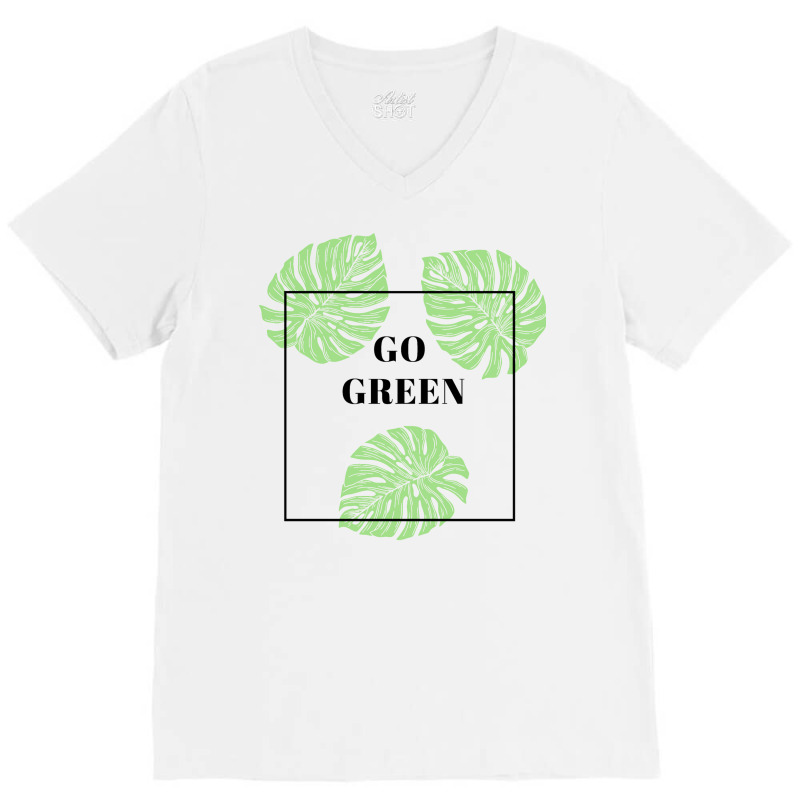 Go Green Girl V-neck Tee | Artistshot