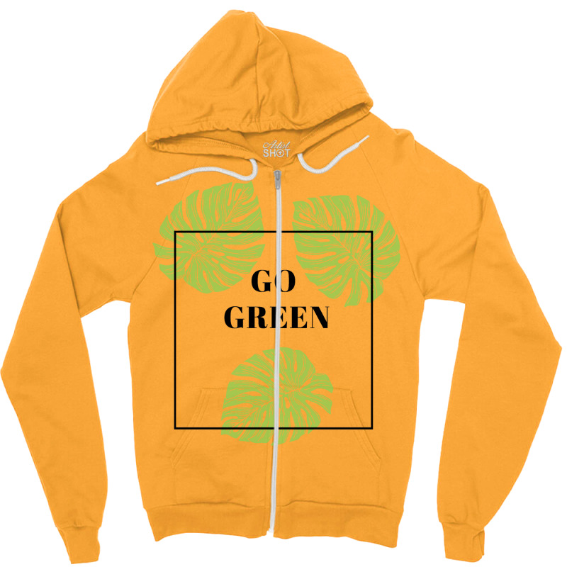 Go Green Girl Zipper Hoodie | Artistshot