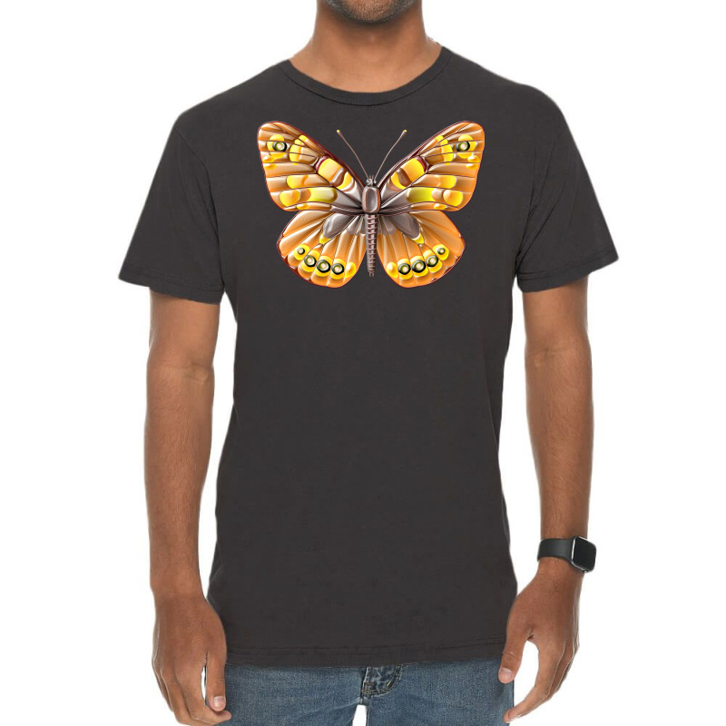 Plastic Color Butterfly Yellow Vintage T-Shirt by bebbahctinb | Artistshot