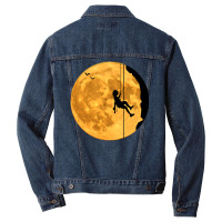 Mountaineering Free Climbing Bouldering Moon Sky H Men Denim Jacket | Artistshot