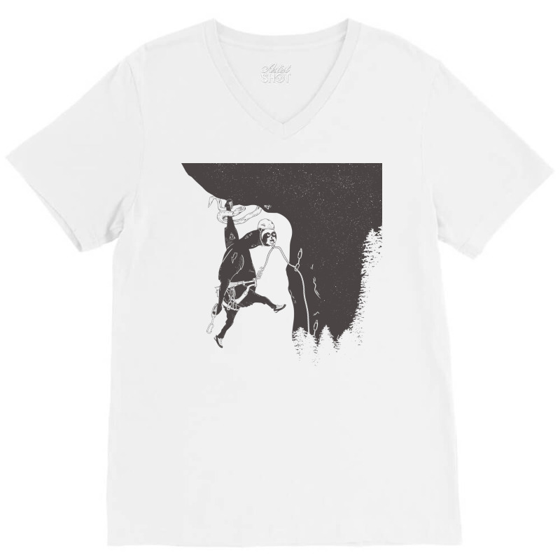 Sloth Rock Climbing Girl V-neck Tee | Artistshot