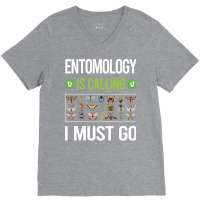 It Is Calling I Must Go Entomology Entomologist In V-neck Tee | Artistshot