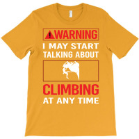 Red Warning Climbing Climb Climber 70s T-shirt | Artistshot